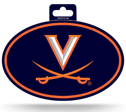 Virginia University Full Color Oval Sticker