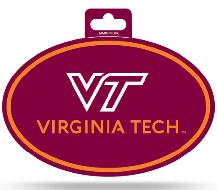 Virginia Tech Full Color Oval Sticker