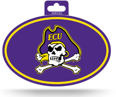 East Carolina Full Color Oval Sticker