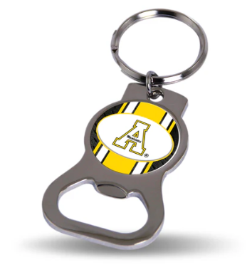 Appalachian State Mountaineers Metal Keychain - Beverage Bottle Opener With Key Ring