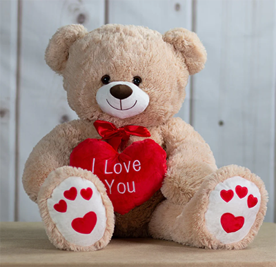 34" I Love You Bear Package