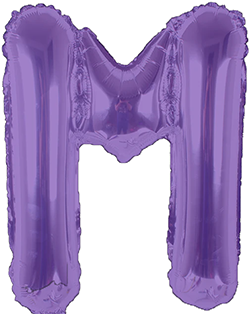 16" Purple M Balloon