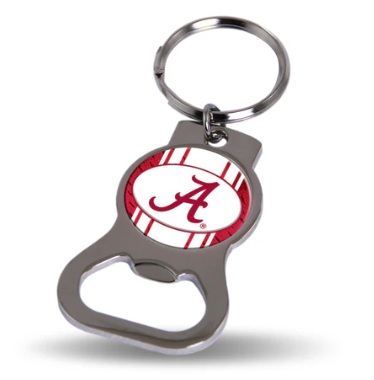 Alabama Crimson Tide Metal Keychain - Beverage Bottle Opener With Key Ring