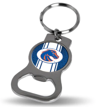 Boise State Broncos Metal Keychain - Beverage Bottle Opener With Key Ring