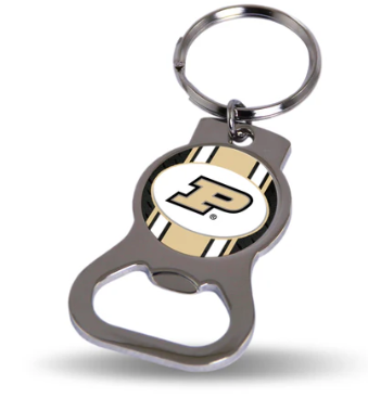 Purdue Boilermakers Metal Keychain - Beverage Bottle Opener With Key Ring