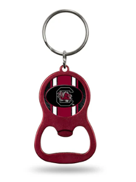 South Carolina Gamecocks Metal Keychain - Beverage Bottle Opener With Key Ring