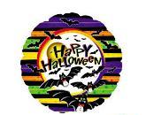 Mylar - 18" Happy Halloween Bats
