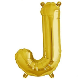 16" J Gold Balloon