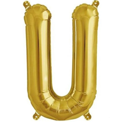 16" U Gold Balloon